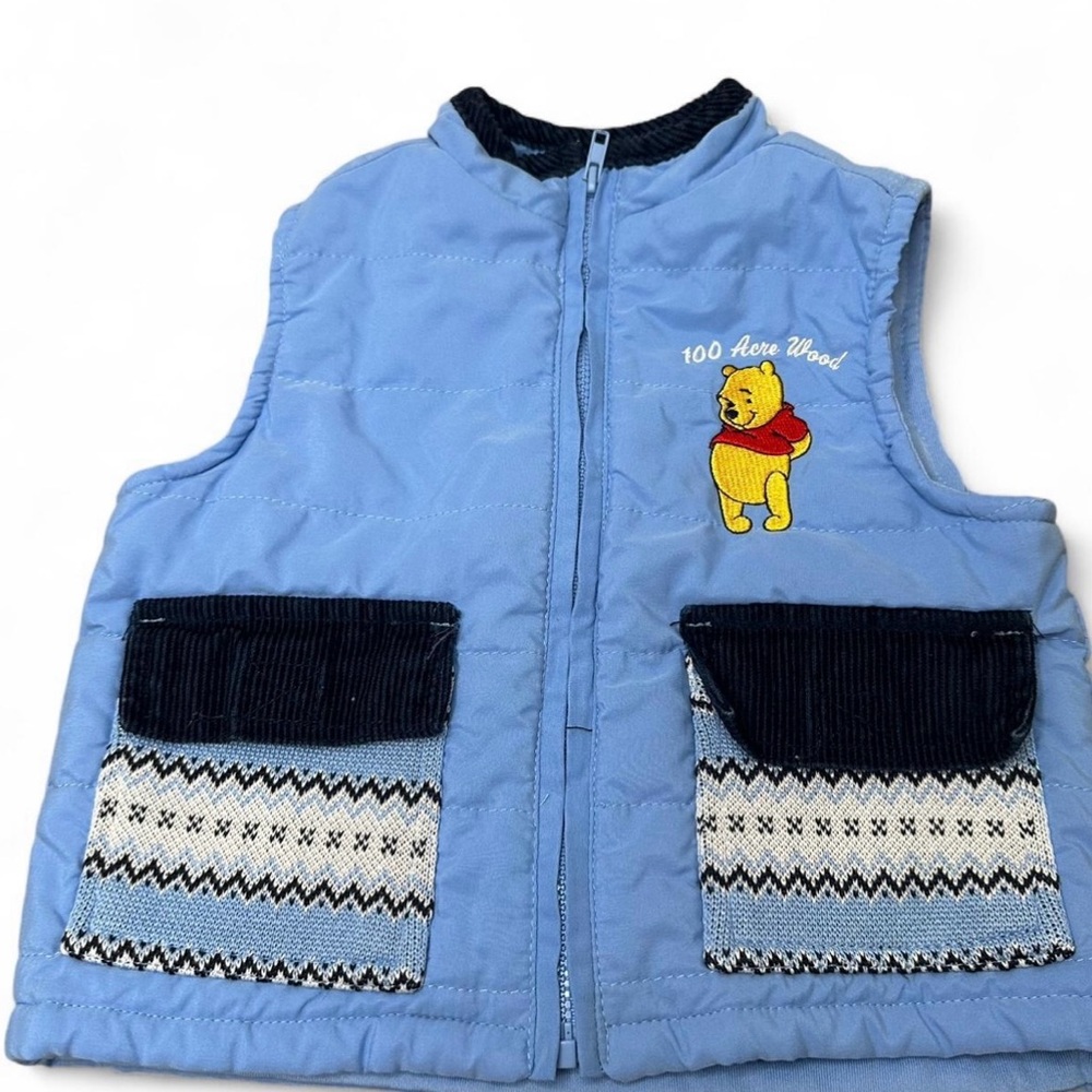 Disney Blue Vest with Winnie the Pooh Design